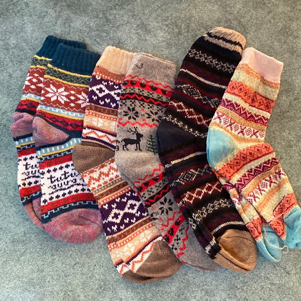 New Socks Vintage Pattern Socks, Warm & Comfy Mid Tube Socks Average size